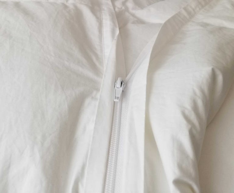 Close up of the zipper of the Create Your Perfect Comforter from Sleep Number