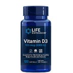Bottle of Life Extension vitamin D supplement