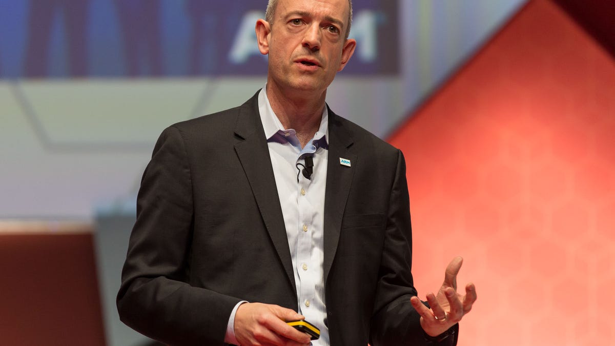 ARM Holdings CEO Simon Segars speaks at Mobile World Congress 2015.