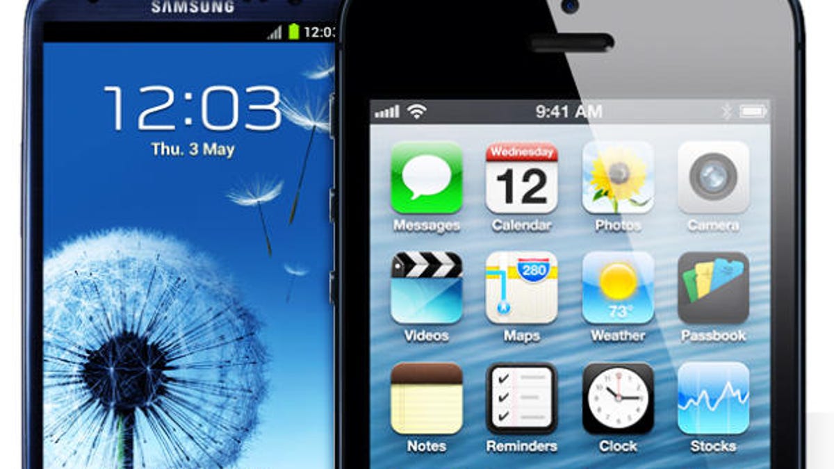 Samsung GS3 and Apple's iPhone 5.