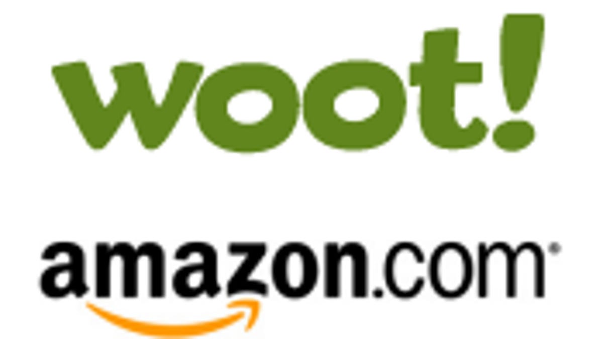 Woot and Amazon's logos