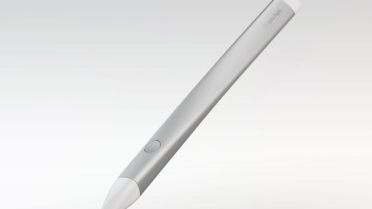 The Adobe Mighty stylus has been updated since its prototype days to incorporate a narrower, more precise tip.