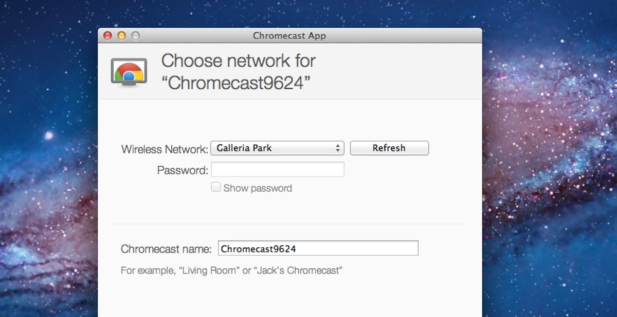 Chromecast password screenshot