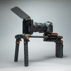 Image of a camera on a shoulder rig