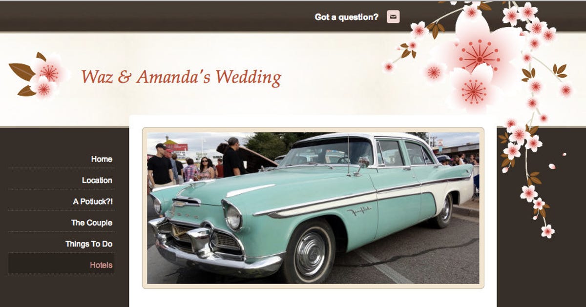 Weebly wedding website