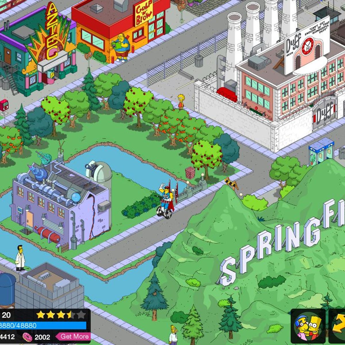 Игры том растущий. Симпсоны игра на андроид. The Simpsons: tapped out. Спрингфилд на андроид. Спрингфилд (симпсоны).