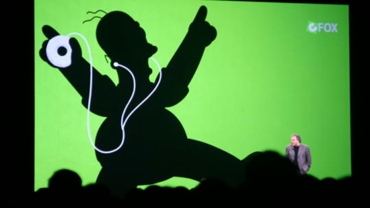 Photo of iPod Homer Simpson silhouette.