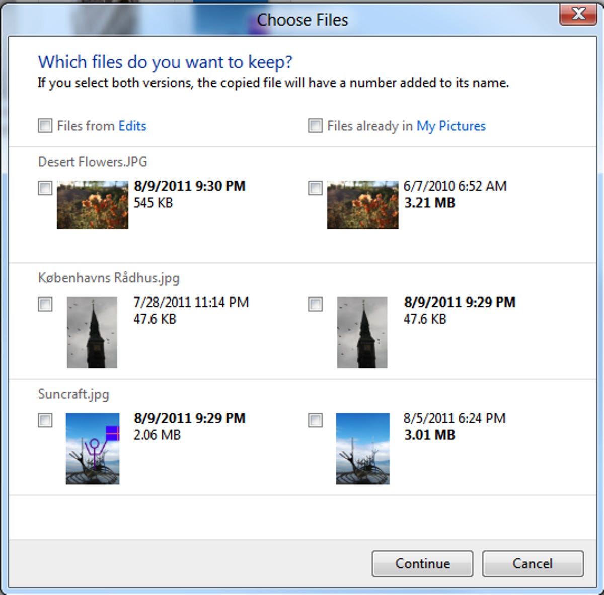 Windows 8 will present a clearer dialog  box in the event of duplicate filenames.