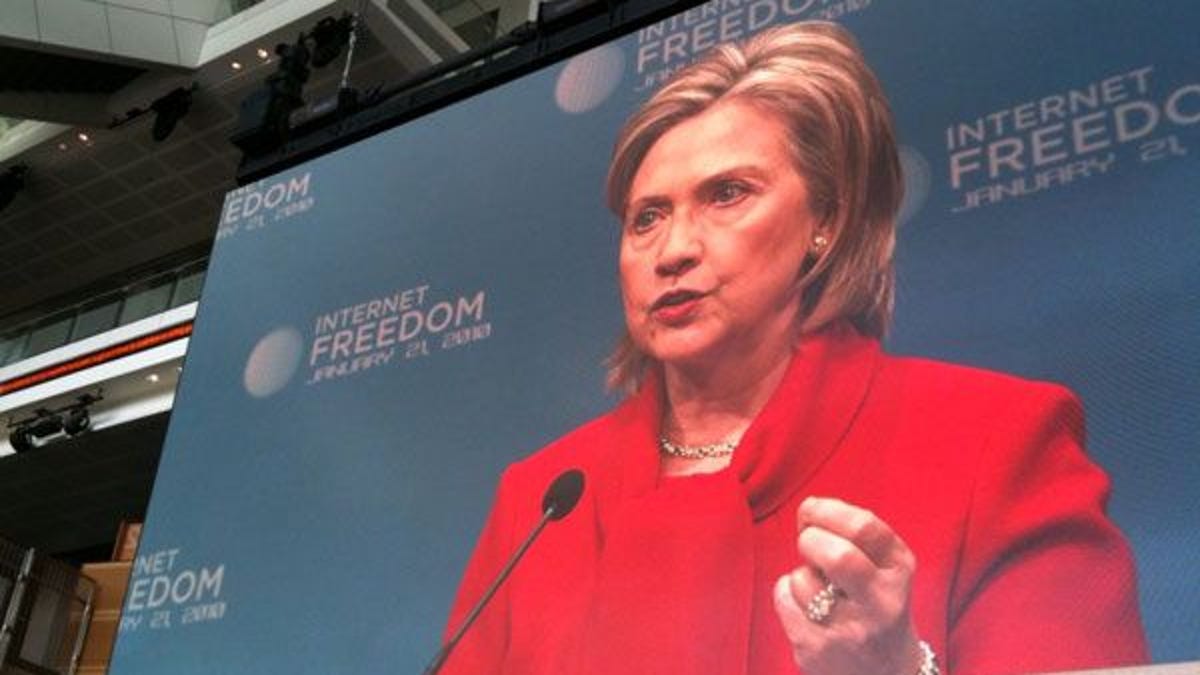 "The freedom to connect is like the freedom of assembly in cyberspace," Secretary of State Hillary Clinton said in a major policy statement in January.
