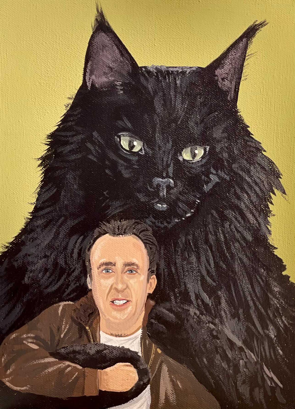 Nicolas Cage loves his cat.  The internet was made for this moment