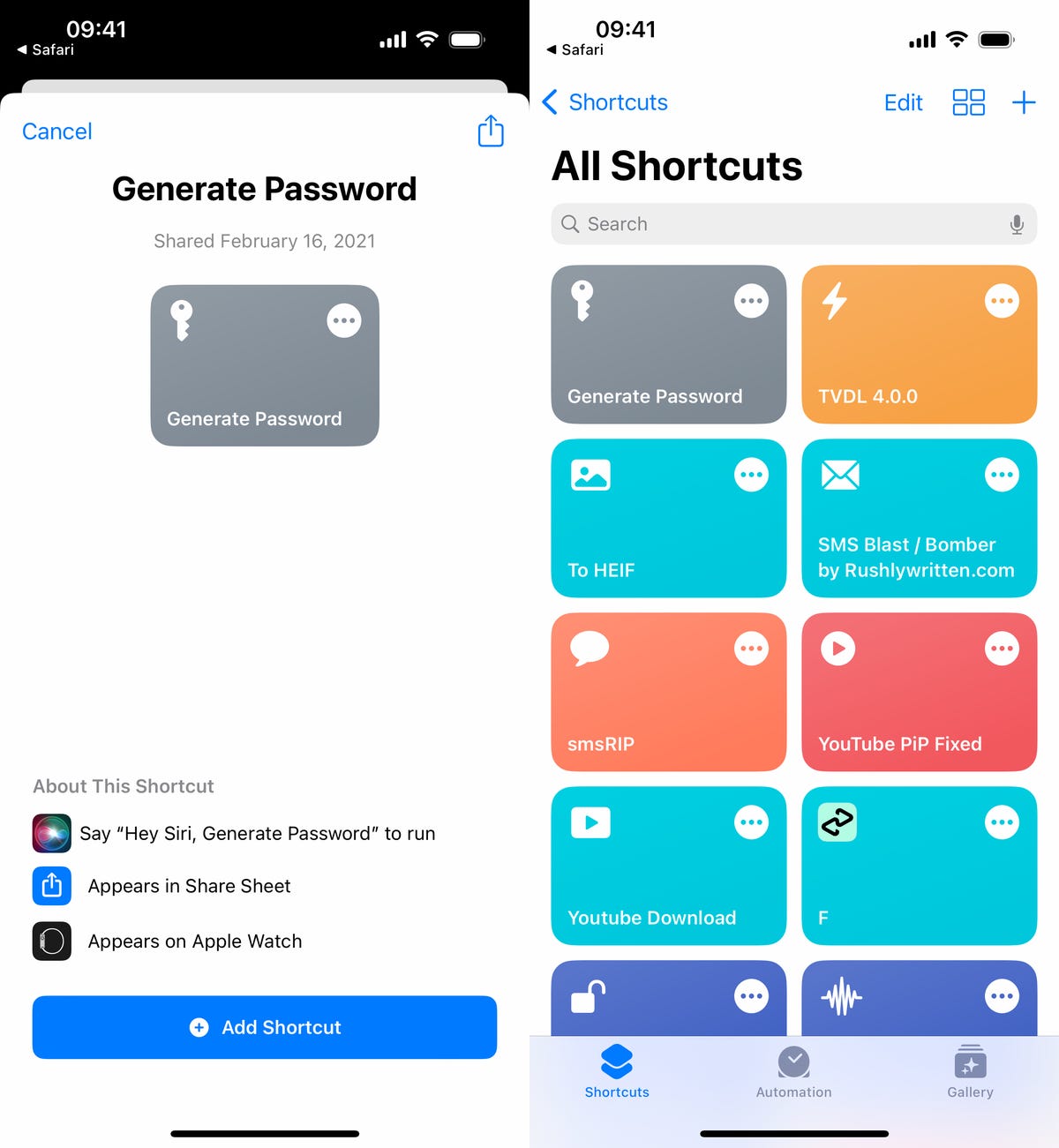 Generate Password shortcut download