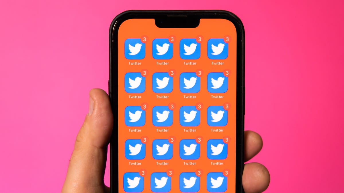 A grid of Twitter apps fill the screen of an iPhone