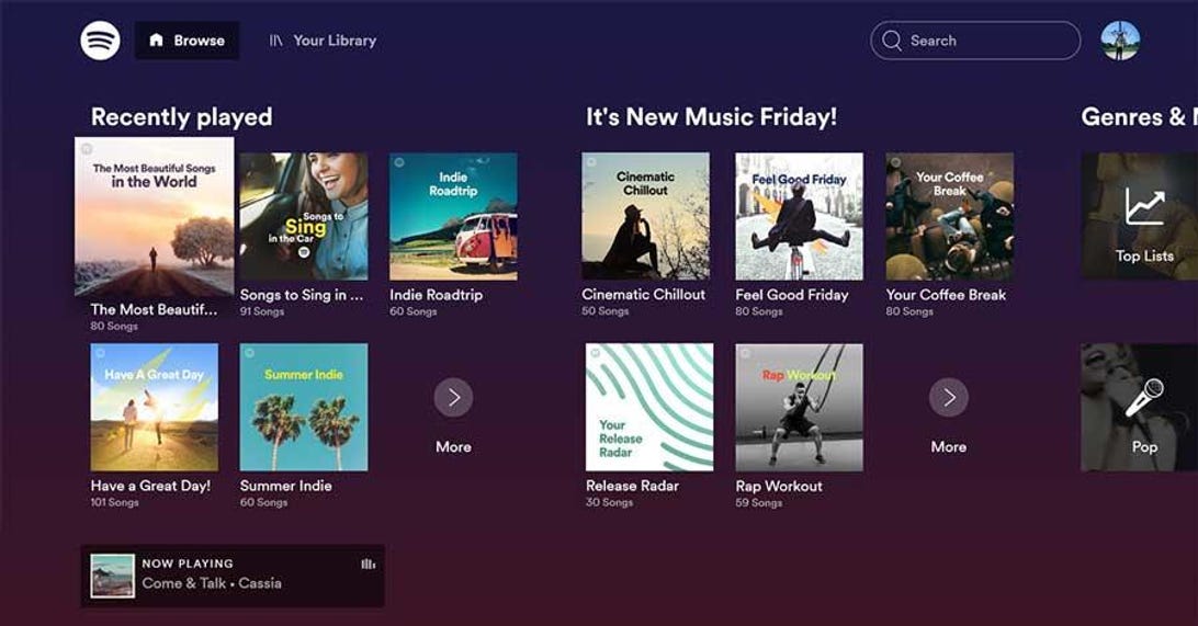 Spotify returns to Roku players and TVs