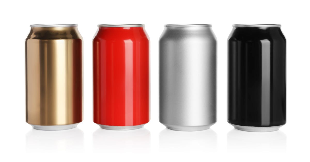 Four aluminum cans