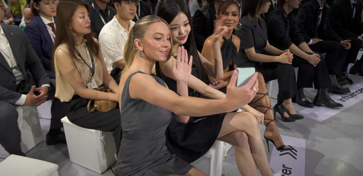 Sydney Sweeney and Wonyoung at the Samsung event