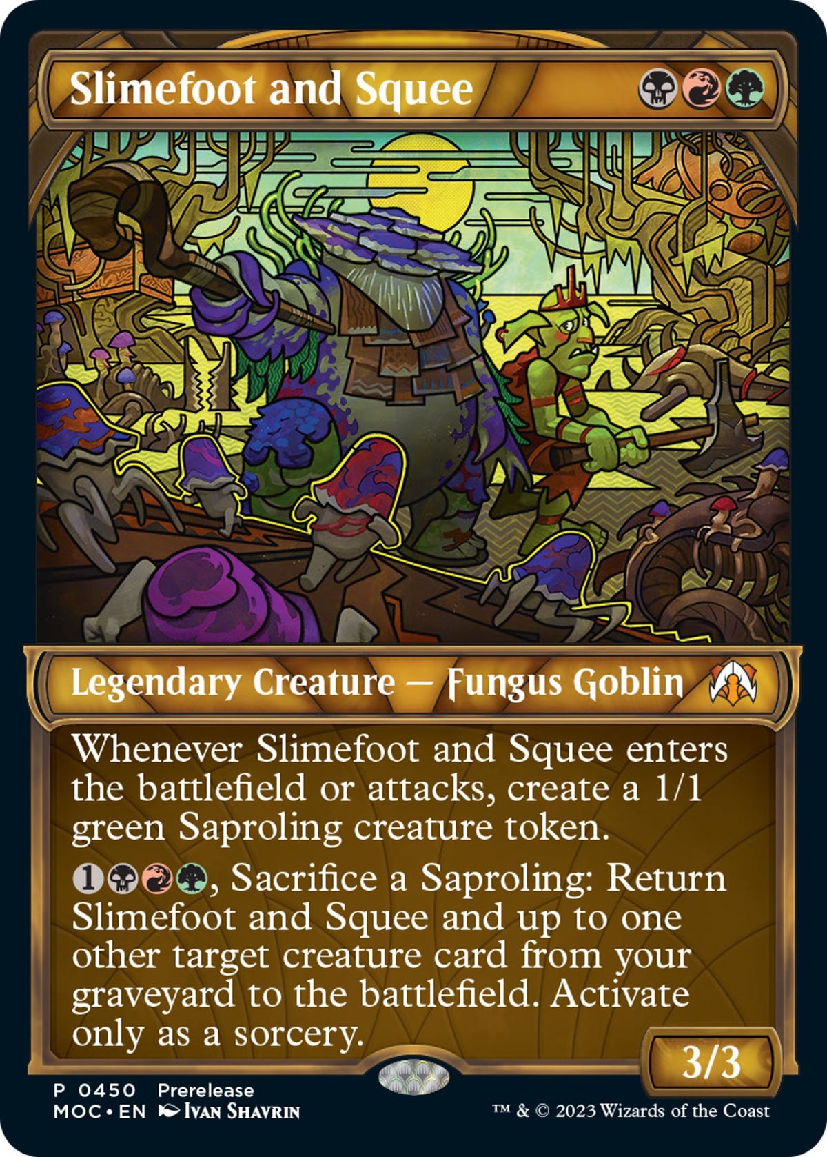 Overview of Slimefoot and squee cards