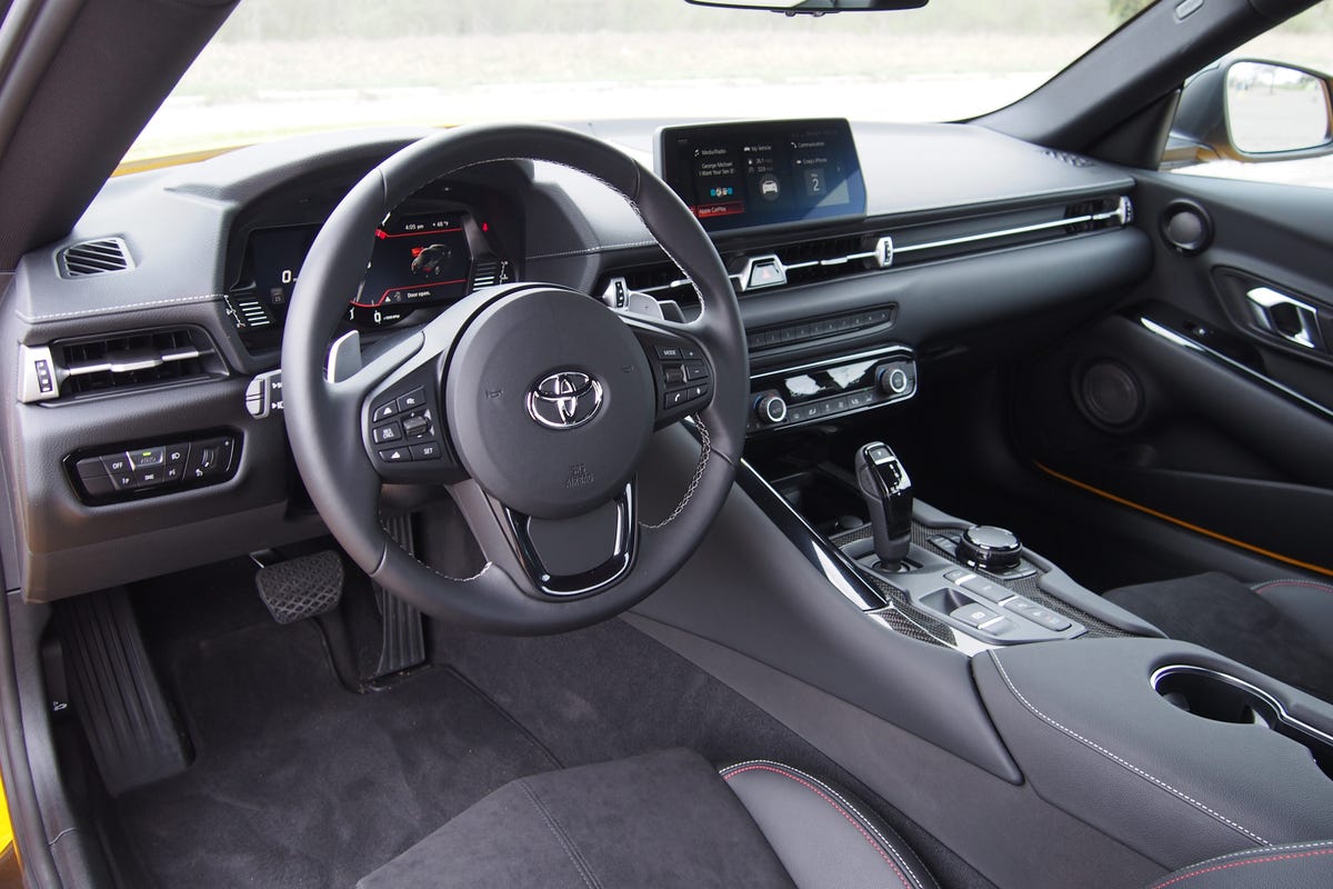2022 Toyota GR Supra 2.0 interior in black