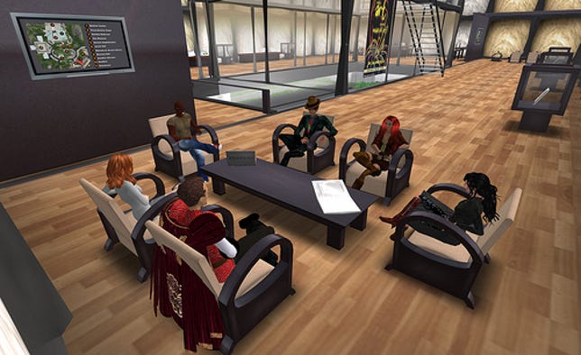 'Second Life' avatars gather in the virtual world