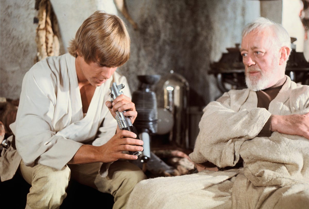 Watch were you point that lightsaber, Luke!
