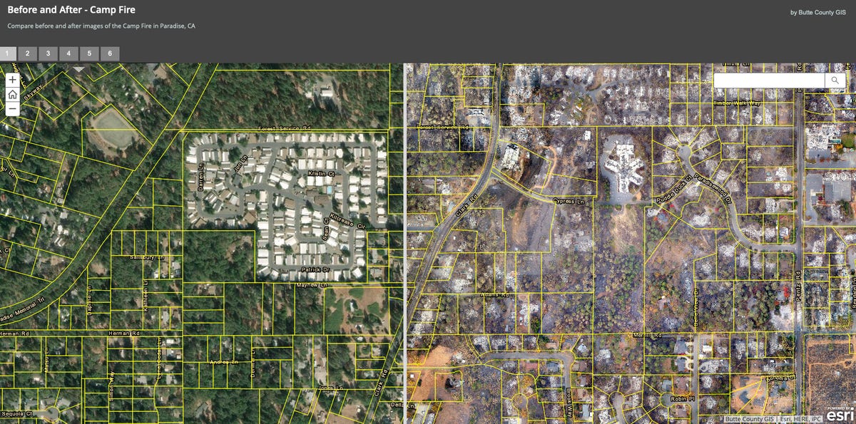 DJI drone photos show before and after scenes of the Camp Fire
