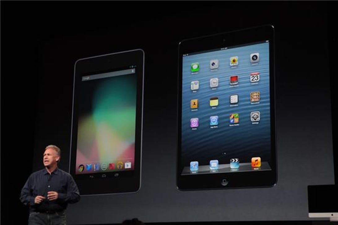 Apple compared the iPad Mini with the Google Nexus 7.