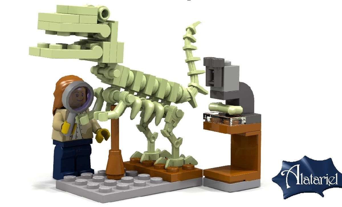 Lego female scientist