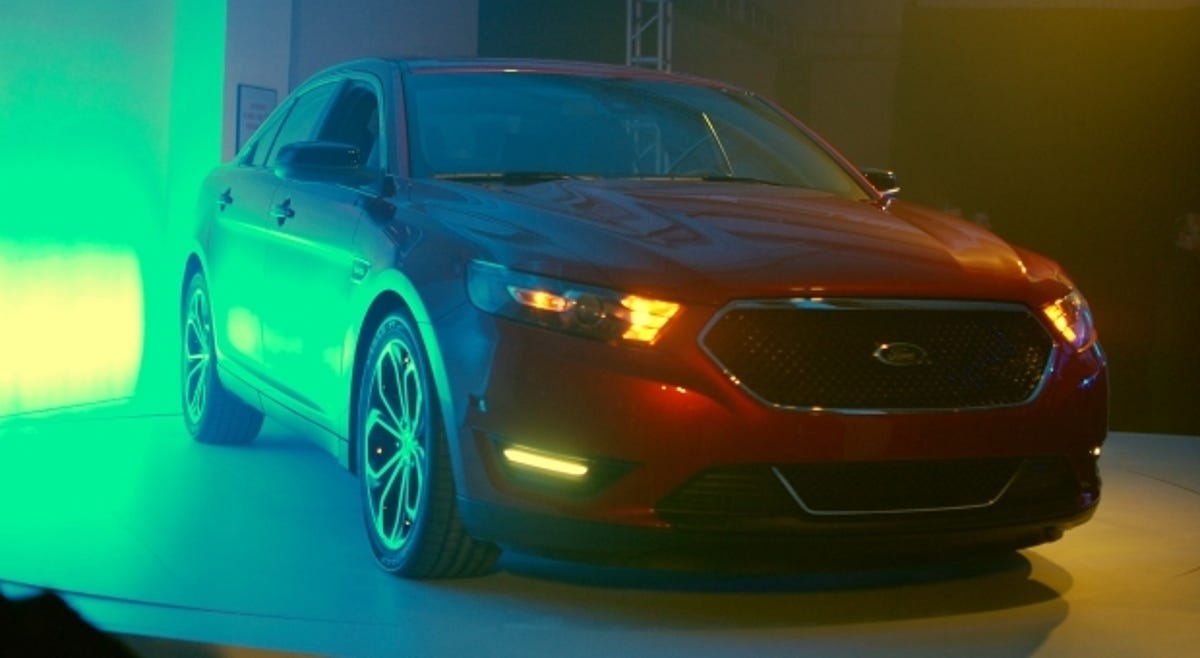 The concert venue's lighting was less than ideal, but this is our first look at the 2013 Ford Taurus SHO.