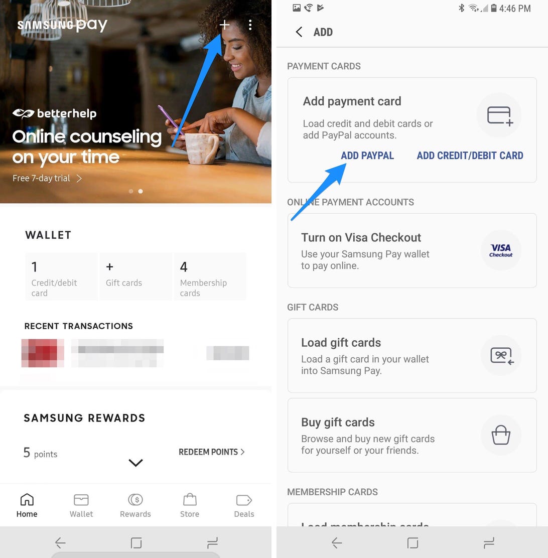 How to add your PayPal account to Samsung Pay