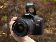 <p>Though a bit feature light for a digital-SLR camera, the 18-megapixel <a href="https://www.cnet.com/reviews/canon-eos-rebel-t6-review/" target="_blank">Canon EOS Rebel T6</a> (<a href="https://www.amazon.com/Digital-Camera-18-55mm-3-5-5-6-Built/dp/B06XNTPN8C/?tag=cnet-cad-20" target="_blank">$317.99, refurbished</a>) is a great entry-level device for aspiring photogs.</p>