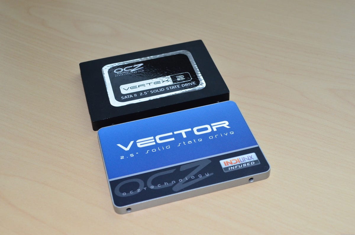 The Vector (bottom) brings style to OCZ SSDs.