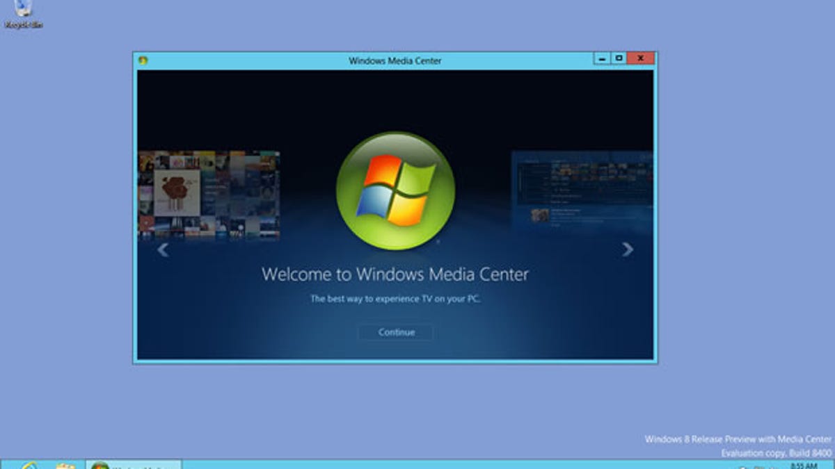 You can restore Media Center to Windows 8 for free, at least in the Release Preview.