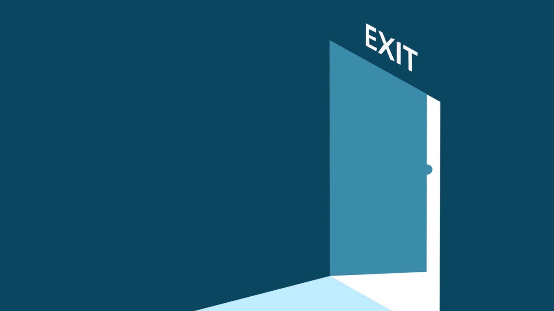 graphic of door with exit sign