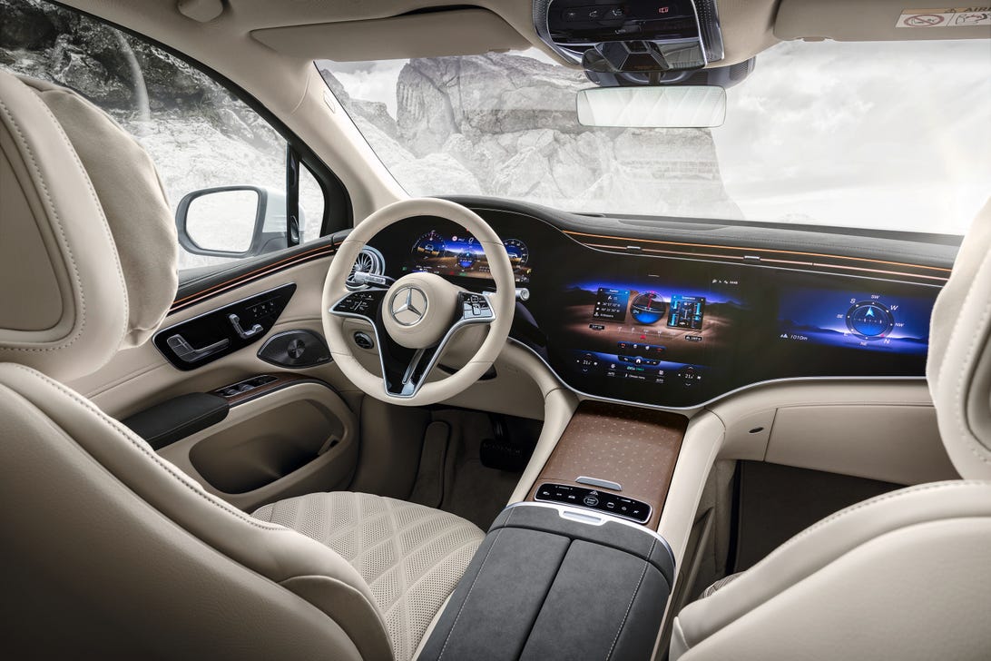 2023 Mercedes-Benz EQS SUV interior driver's seat angle