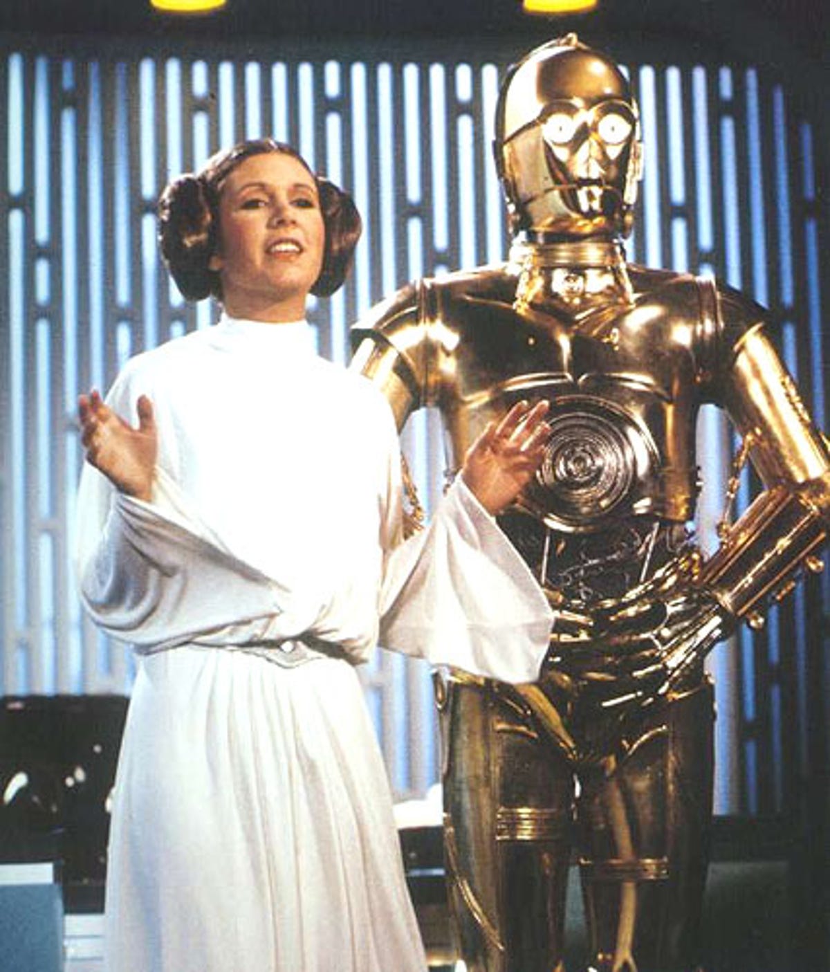 Princess Leia (Carrie Fisher) and C-3PO (Anthony Daniels) are comfortably numb in "The Star Wars Holiday Special."