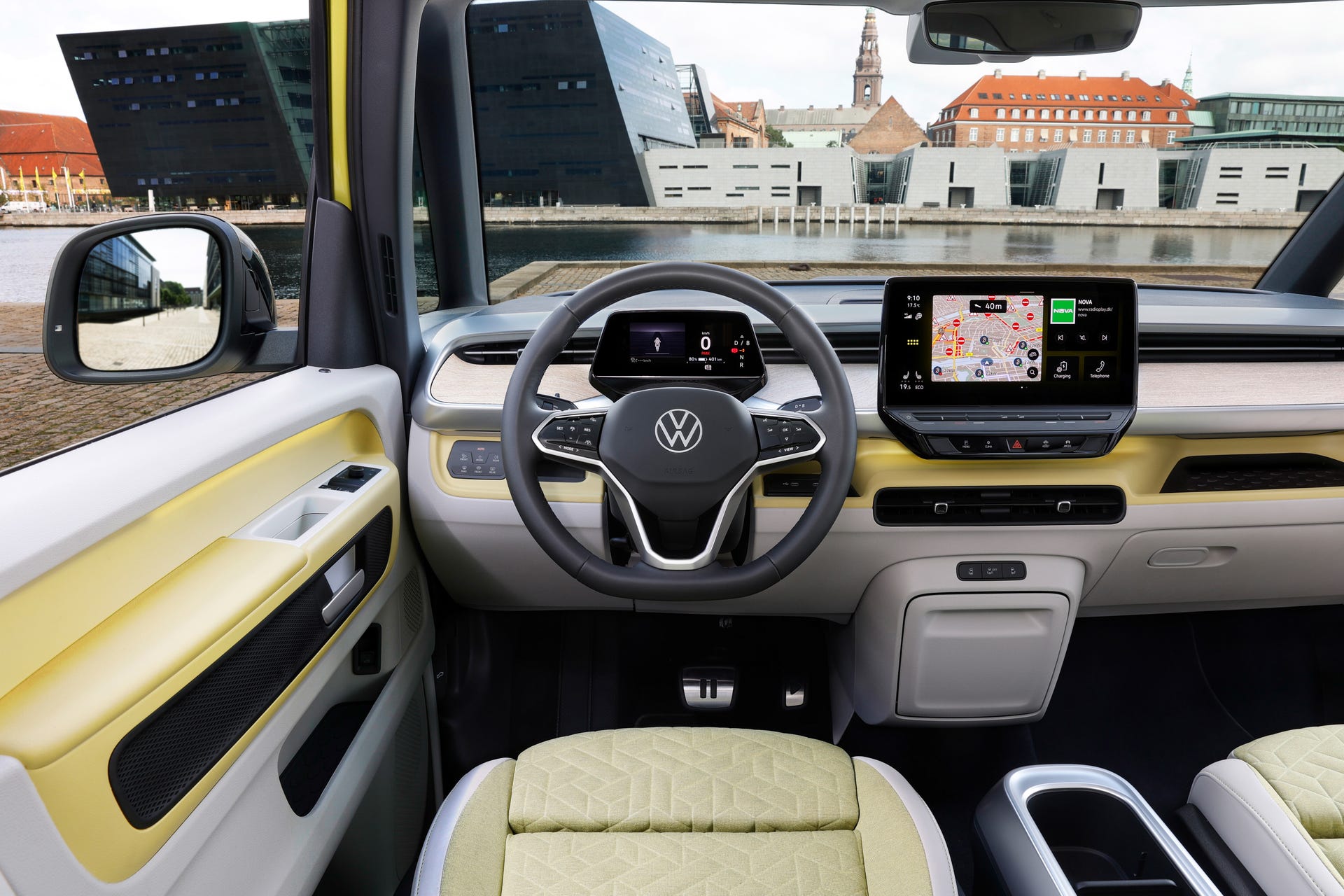 Interior of a 2022 Volkswagen ID Buzz EV