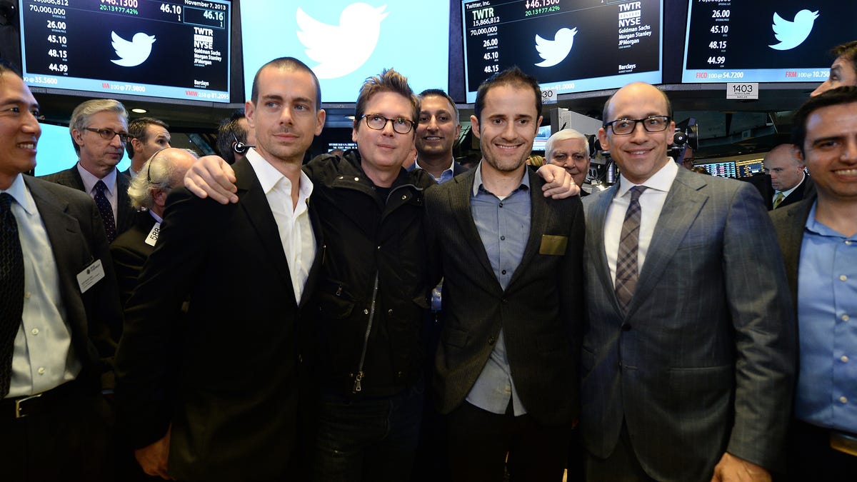 Twitter IPO with Jack Dorsey, Biz Stone, Evan Williams, Dick Costolo