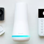 The four units of the SimpliSafe Foundation kit against a white background.