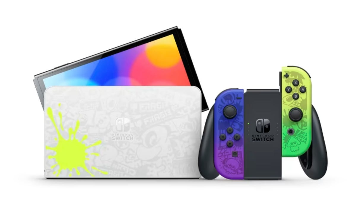 Nintendo Switch OLED Splatoon 3 Edition, with dock and Joy-Cons