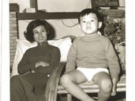Phi Nguyen and his mother in the early 1970's, Vietnam. In 1975 he defected to America with her and his sister.
