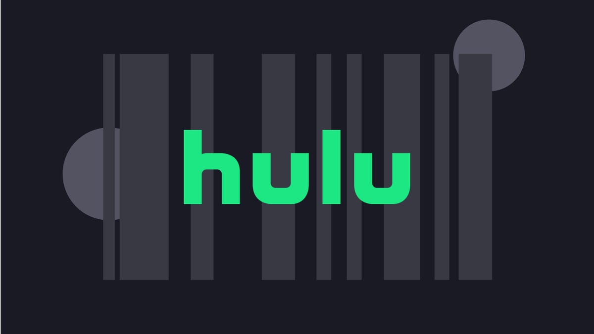 The Hulu logo is displayed against a black background.