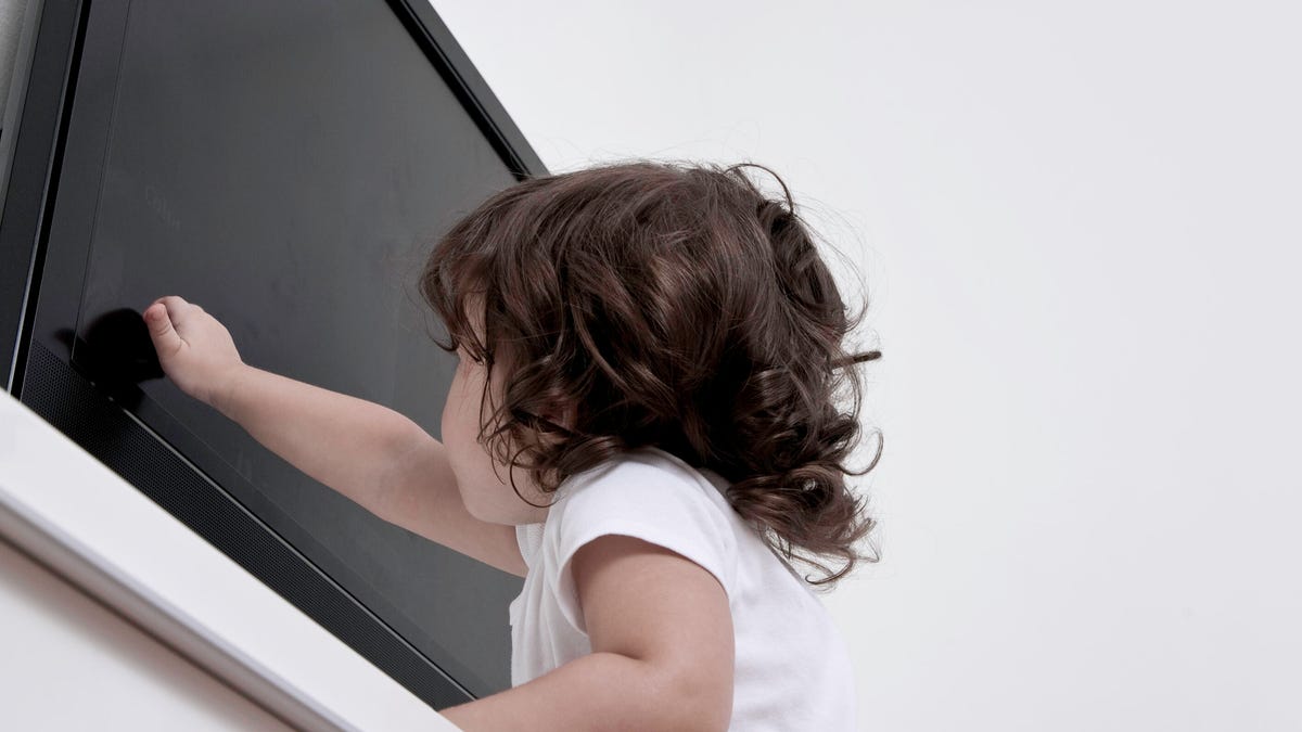 Secure your TV to the wall to help prevent accidents with children and pets.