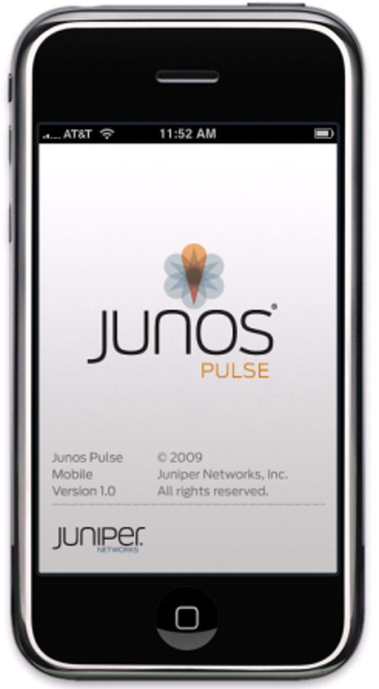 The Juno Pulse log-in screen on the iPhone.