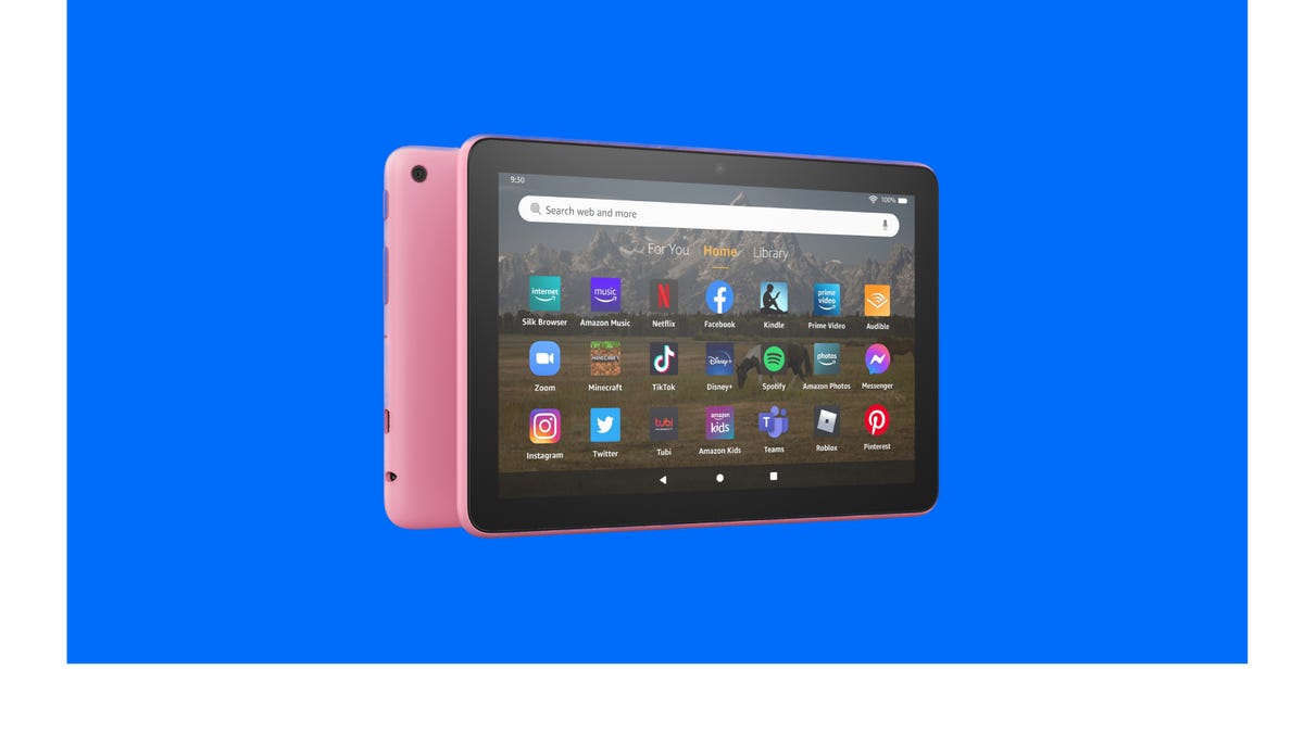 Amazon Fire HD 8 2022 with pink back