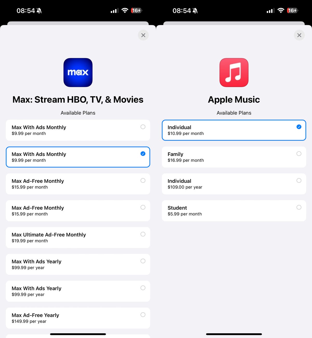 App subscriptions on iOS