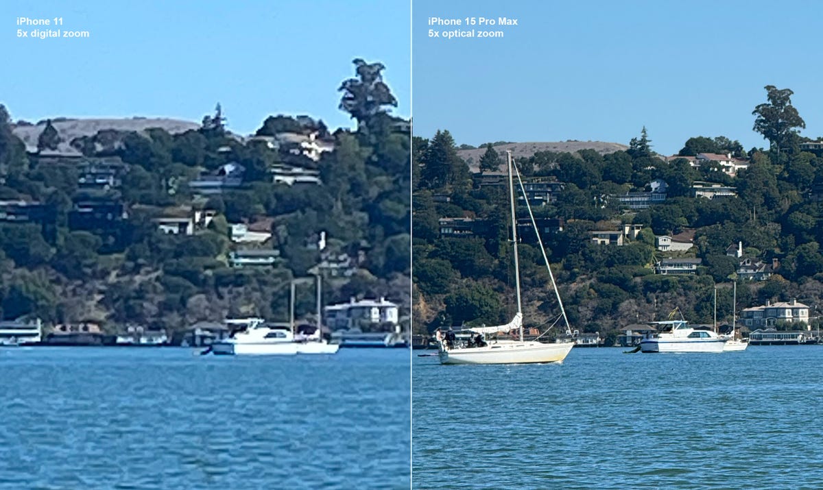 side by side photos of a sail boat