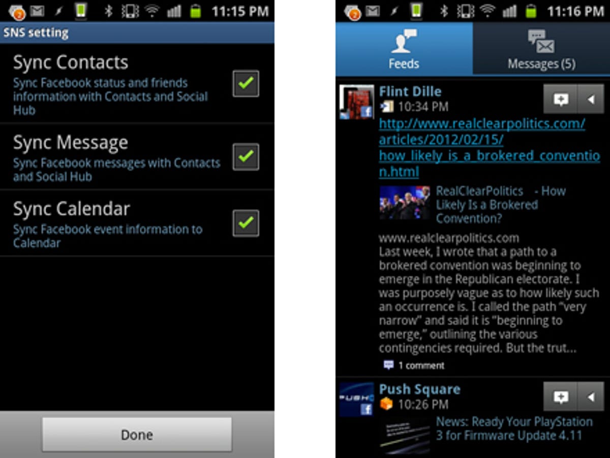 How to make your Samsung Galaxy S2 a social network powerhouse: step 2.2