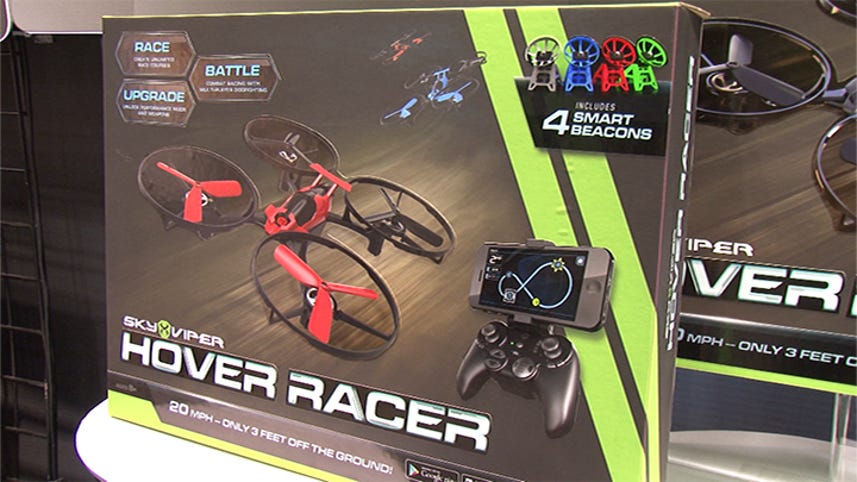 The Skyrocket Sky Viper Hover Racer gamifies toy drones