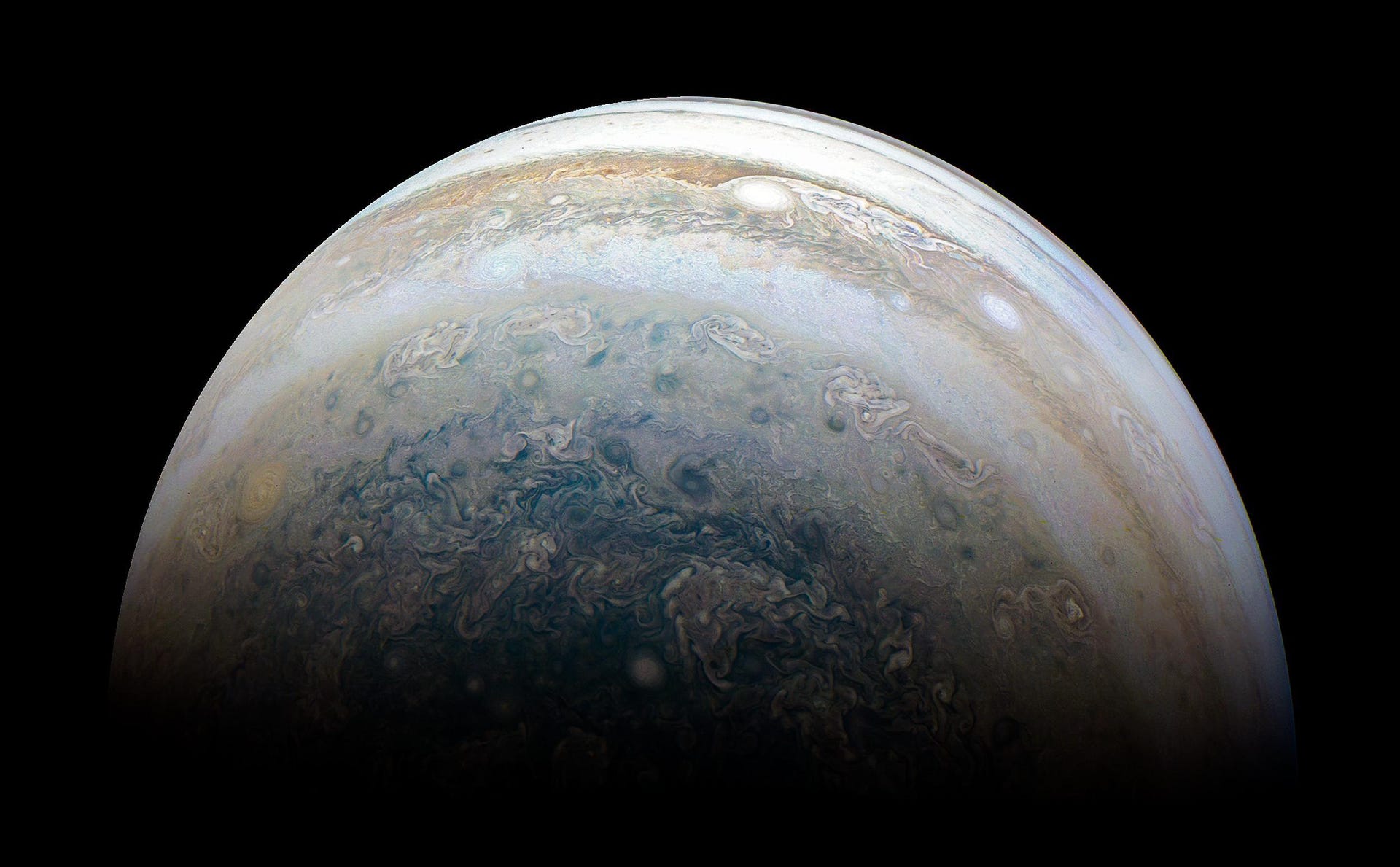 NASA Colorized Jupiter Image (Southern Hemisphere)
