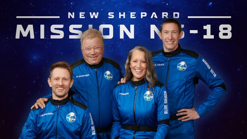 William Shatner's Blue Origin flight supercut