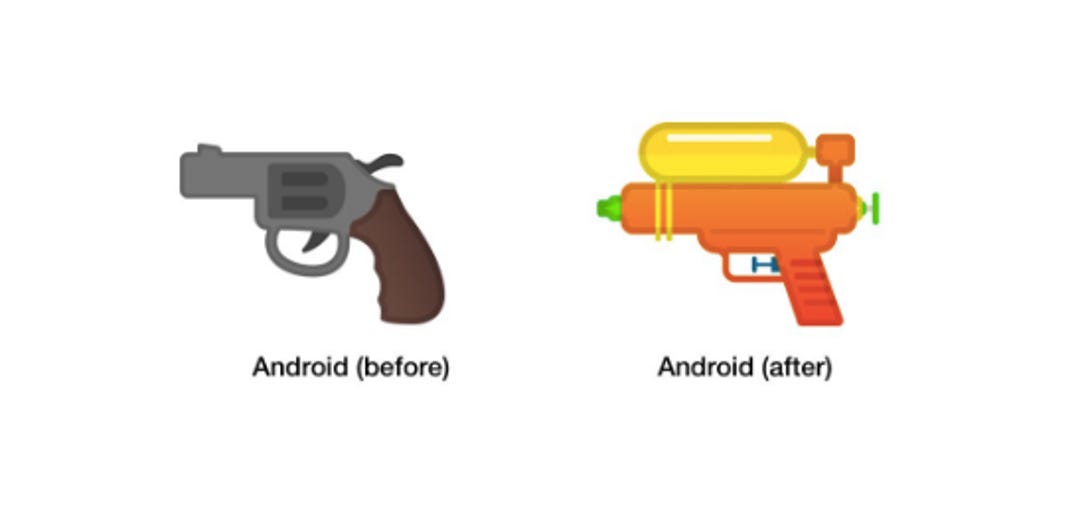 Google follows Apple in removing the gun emoji
